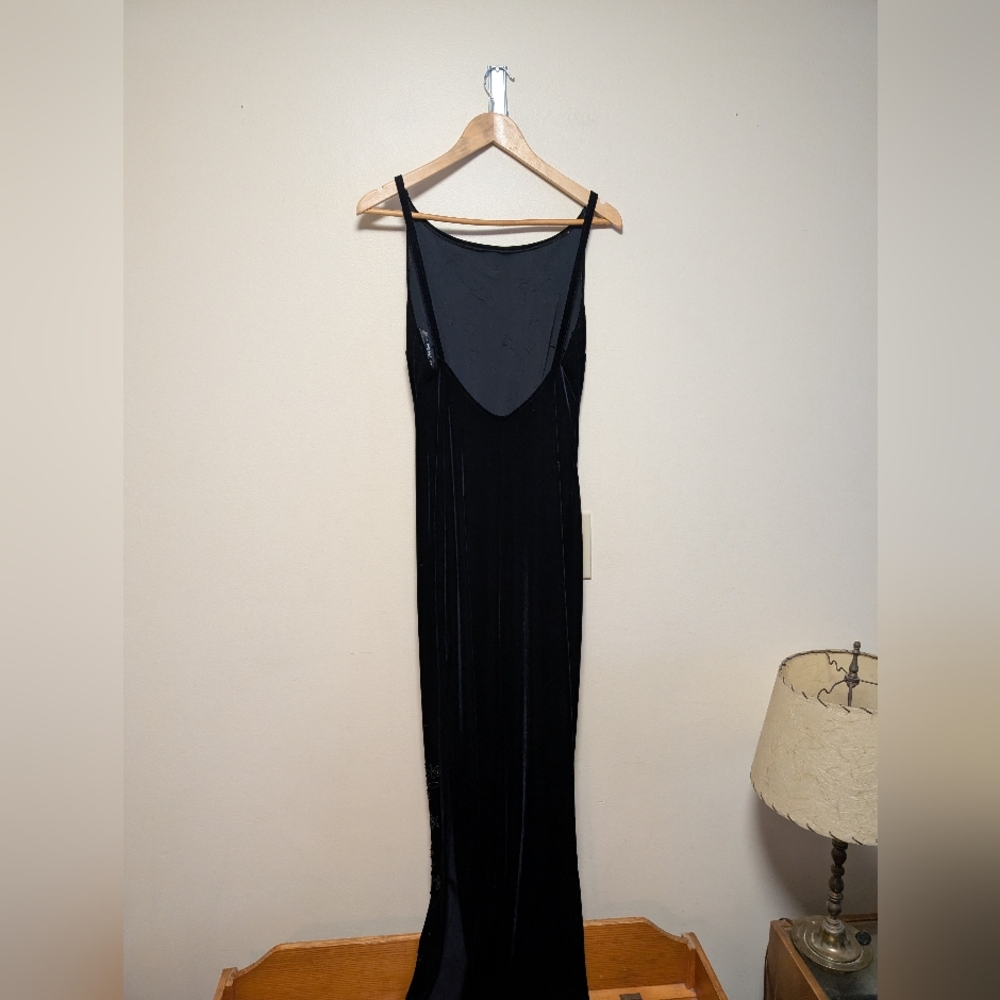 Zum Zum by Niki Livas Black Y2K Low Back Maxi Dress 5/6 - Picture 8 of 11
